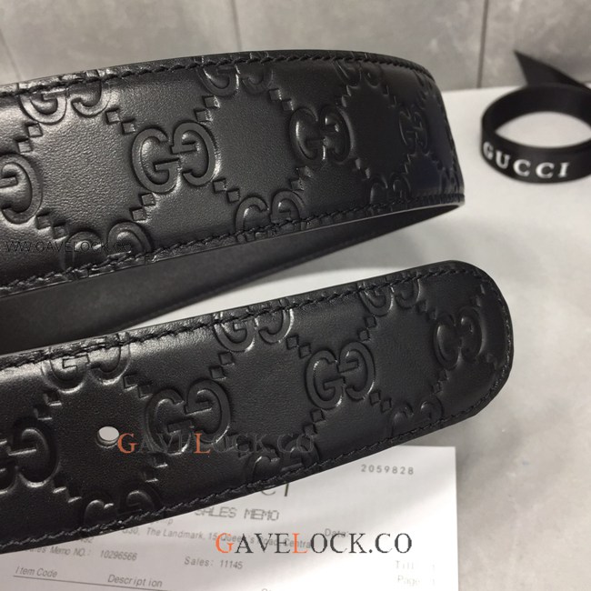 Gucci Classic Monogram Belt Original Leather GG Buckle